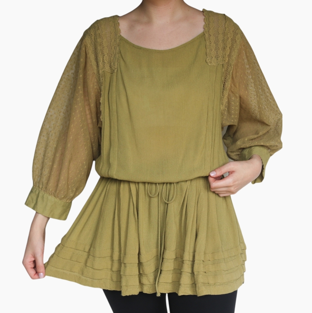 Free People Boho Gypsy Lace Swing Tunic